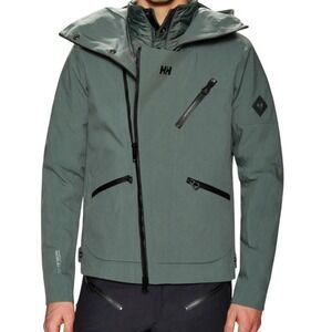 Helly Hansen Steve Insulated Ski Snowboard Sailing Jacket Green Men's XL